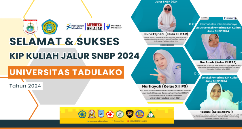 Prestasi Gemilang: Empat Siswa SMA Negeri 1 Sarjo Lulus Seleksi Administrasi Beasiswa KIP Kuliah Jalur SNBP 2024